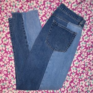 two toned jeans